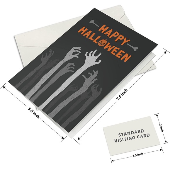 Easykart Labels 24 Halloween Cards Assortment - Picture 3 of 9